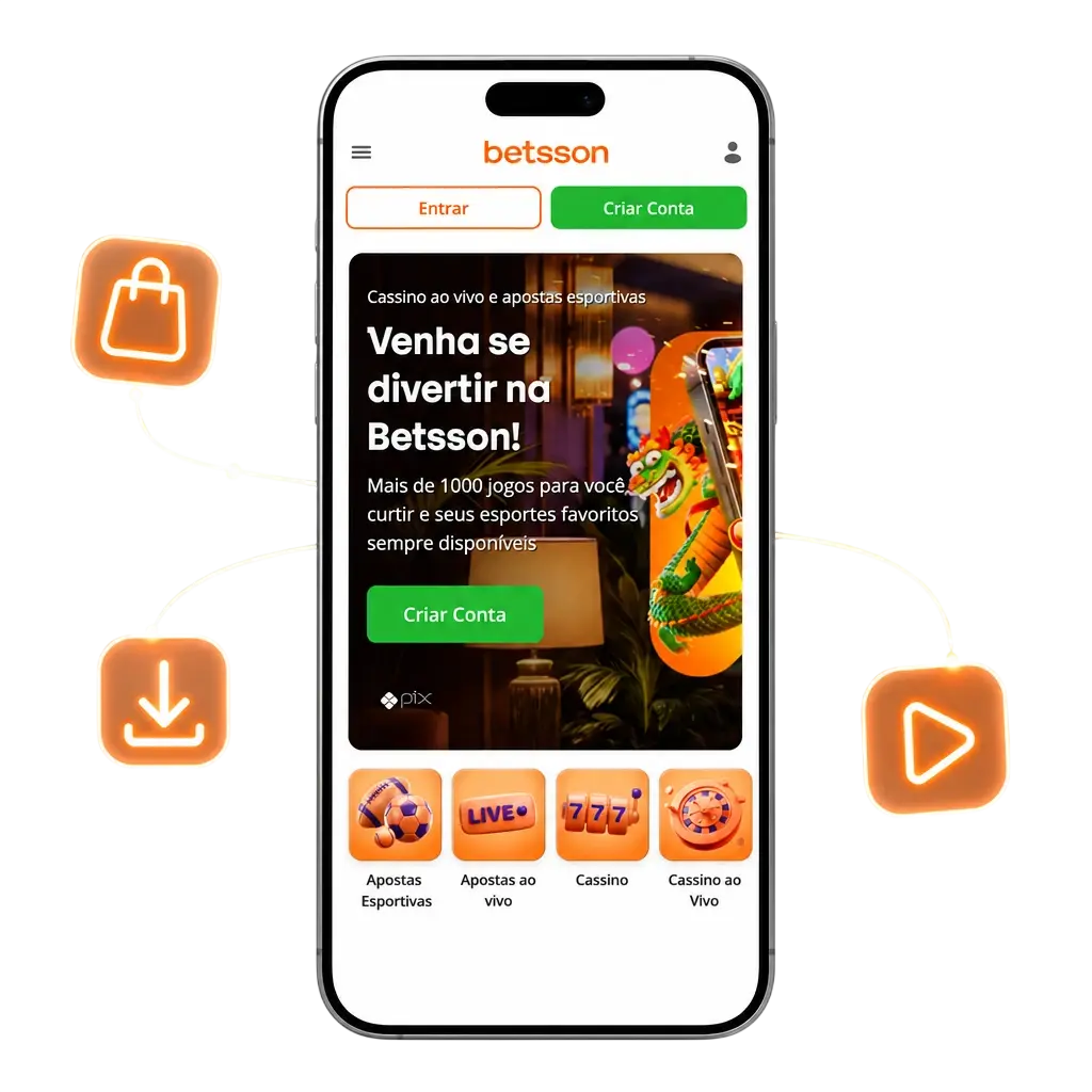 Passo a passo para baixar o aplicativo Betsson na App Store e apostar em esportes e cassino pelo iPhone.