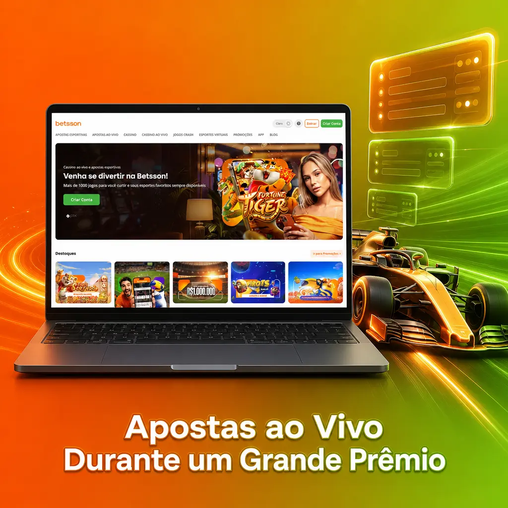 Apostas ao vivo em F1 na Betsson: odds em tempo real durante largada, pit stops e safety car no Grande Prêmio.