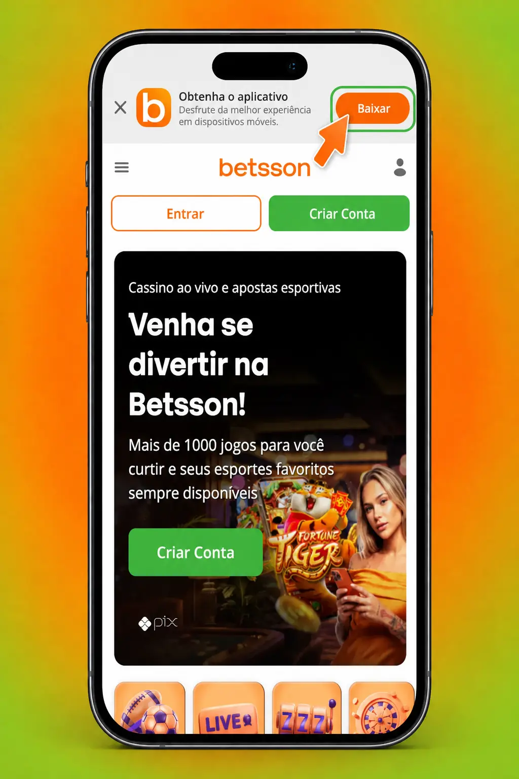 Passo a passo para baixar e instalar o APK da Betsson no Android e acessar o Aviator no cassino.