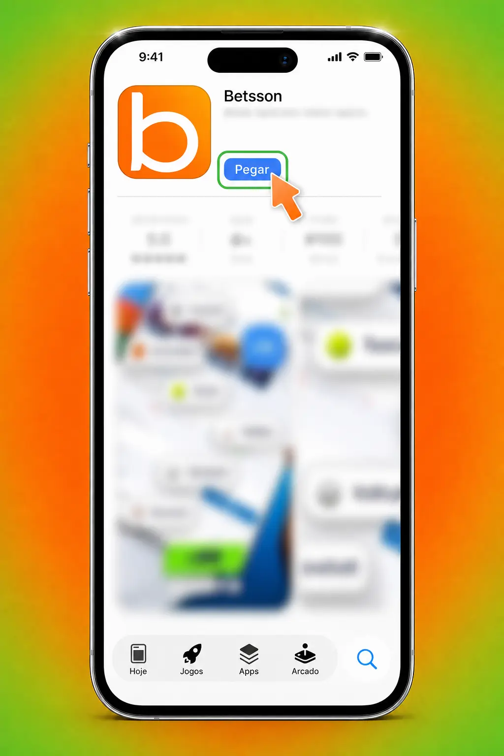 Passo a passo para adicionar o app web da Betsson à tela inicial do iPhone usando o Safari