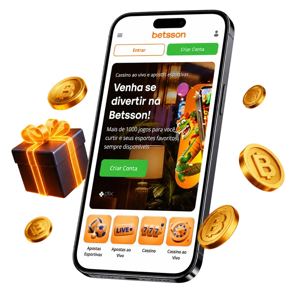 Bônus de boas-vindas Betsson: até 100 giros grátis na slot Lucky Tiger para cadastros pelo aplicativo mobile.