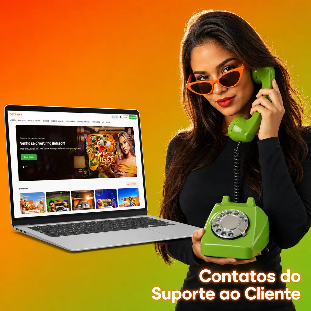 Contatos do suporte ao cliente da Betsson: chat ao vivo, central de ajuda, e-mail e redes sociais para dúvidas sobre depósitos.