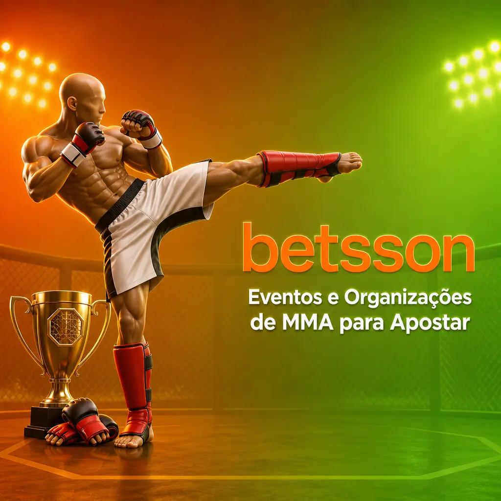 Organizações de MMA como UFC, PFL, Bellator, ONE, Jungle Fight e Shooto Brasil disponíveis para apostas esportivas.
