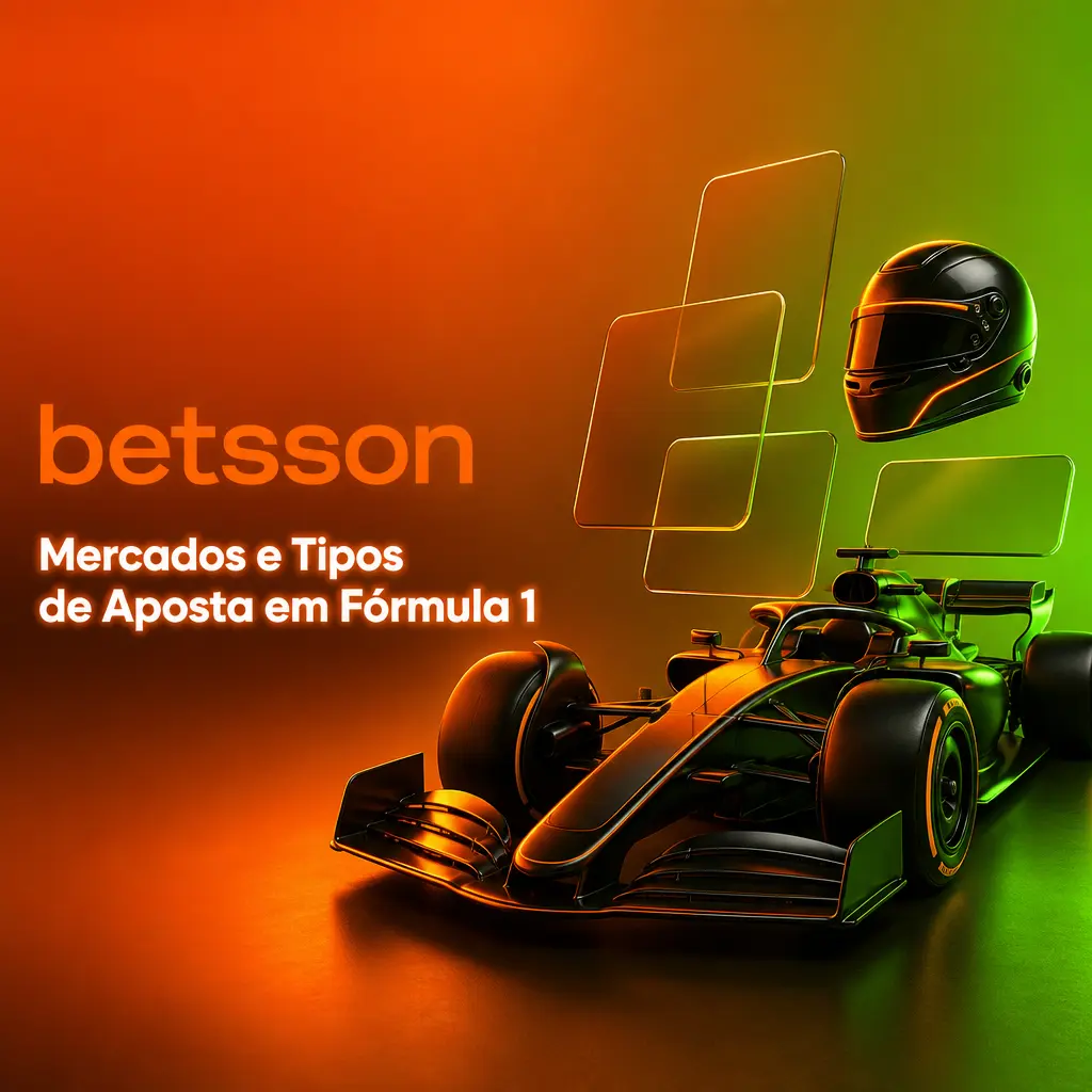 Tabela com mercados de apostas em Fórmula 1 na Betsson, incluindo vencedor, pódio, pole position e campeonato