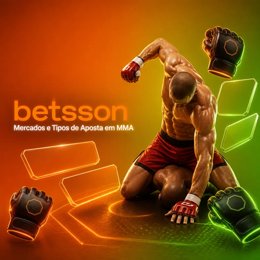 Tabela de mercados de apostas em MMA na Betsson, incluindo vencedor, método de vitória, round e total de rounds