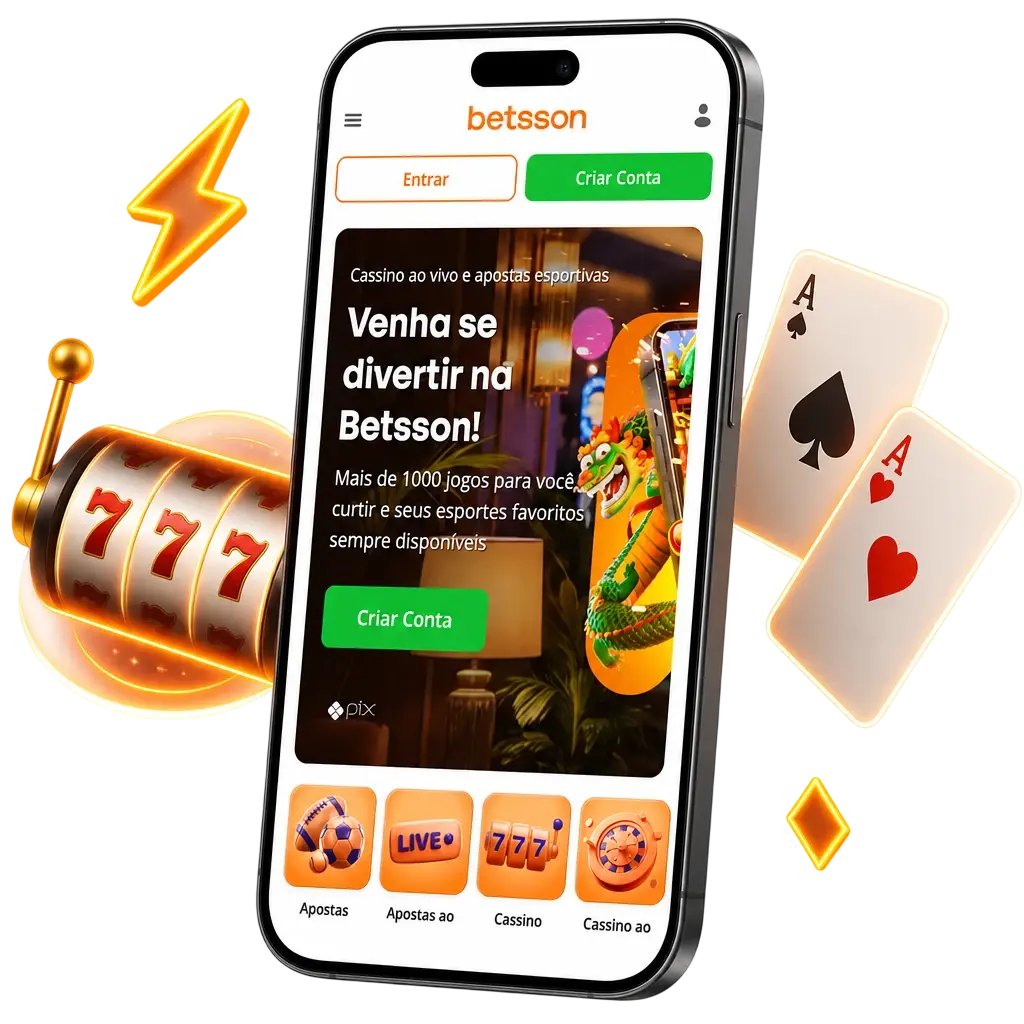 Recursos de jogos de cassino online com slots, roleta, blackjack e mesas ao vivo da Evolution no aplicativo.