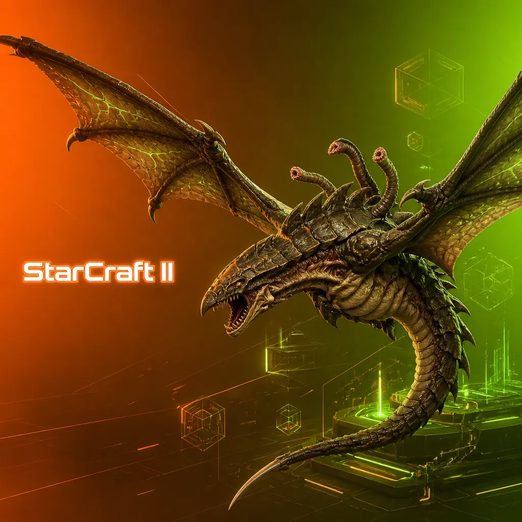 Duelo de StarCraft II entre dois jogadores controlando raças diferentes, com mercados de apostas da Betsson em destaque