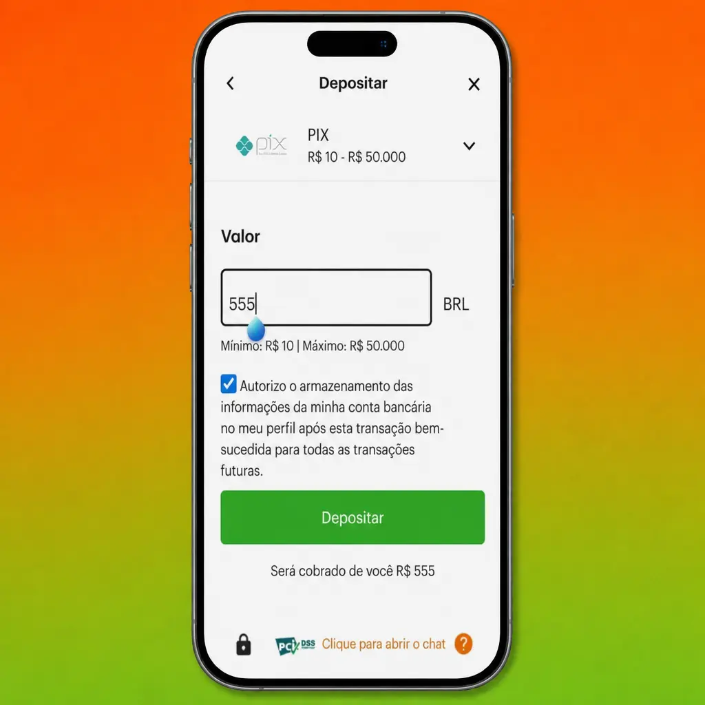 Passo a passo para depositar dinheiro na Betsson no Brasil usando Pix, cartão de crédito, débito ou transferência bancária.