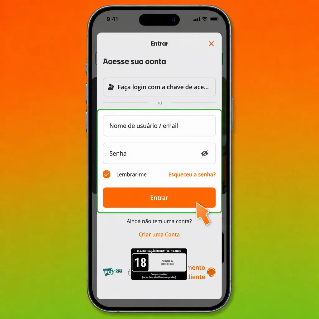 Passo a passo para depositar dinheiro na Betsson no Brasil usando Pix, cartão ou transferência bancária.